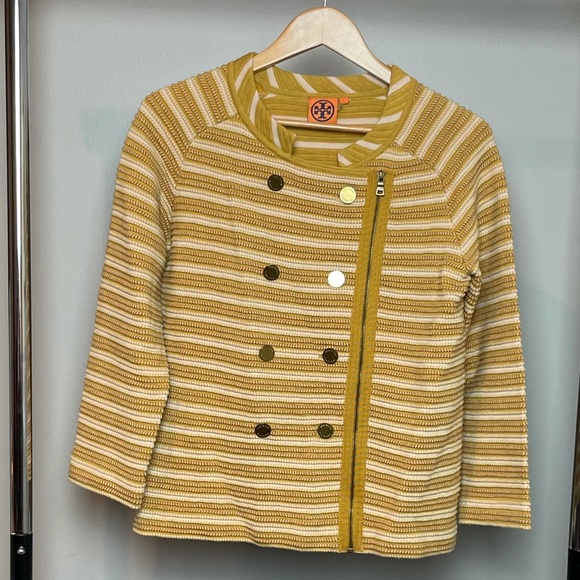 Tory Burch Jackets & Blazers - Tory Burch Wool Knit Jacket with Zip Front